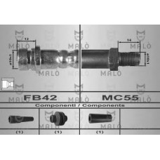 MALO Ελαστικοί σωλήνες φρένων (μαρκούτσια) 80539