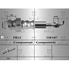 MALO Ελαστικοί σωλήνες φρένων (μαρκούτσια) 80626
