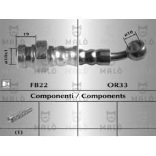 MALO Ελαστικοί σωλήνες φρένων (μαρκούτσια) 80902