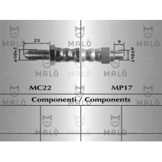 MALO Ελαστικοί σωλήνες φρένων (μαρκούτσια) 8377