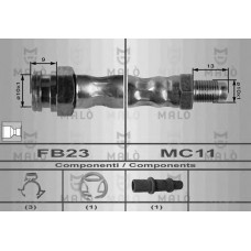 MALO Ελαστικοί σωλήνες φρένων (μαρκούτσια) 8428