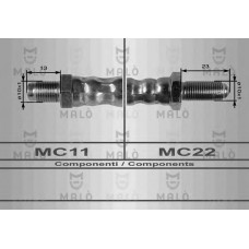 MALO Ελαστικοί σωλήνες φρένων (μαρκούτσια) 8525