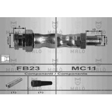 MALO Ελαστικοί σωλήνες φρένων (μαρκούτσια) 8528