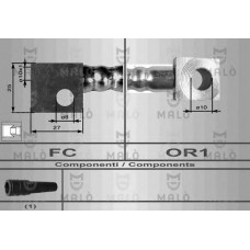 MALO Ελαστικοί σωλήνες φρένων (μαρκούτσια) 8544