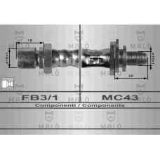 MALO Ελαστικοί σωλήνες φρένων (μαρκούτσια) 8614