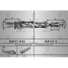 MALO Ελαστικοί σωλήνες φρένων (μαρκούτσια) 8687