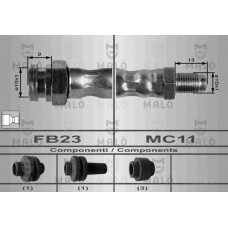 MALO Ελαστικοί σωλήνες φρένων (μαρκούτσια) 8901