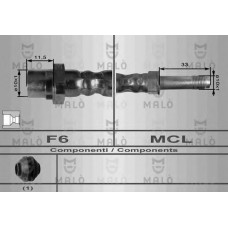 MALO Ελαστικοί σωλήνες φρένων (μαρκούτσια) 8910