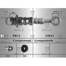 MALO Ελαστικοί σωλήνες φρένων (μαρκούτσια) 8950